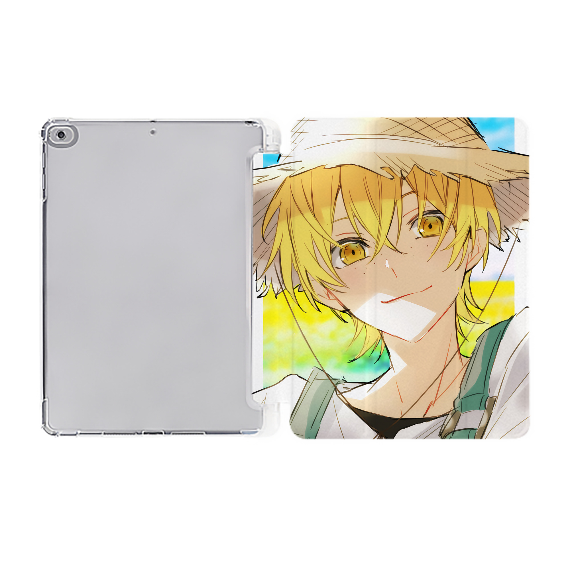 （画像用） 文豪ストレイドッグス Bungo Stray Dogs IPad ケース ペン収納付き 三つ折りスタンド PUレザー×シリコン 対応機種9.5/10.5/10.9インチ